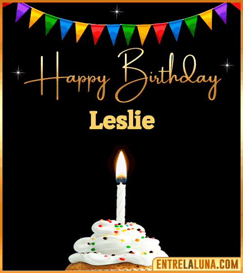 GiF Happy Birthday Leslie